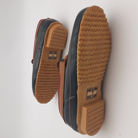 Vintage Etienne Agner ankle snow rain boots leather rubber Lace-up women 7 y2k - Picture 9 of 11